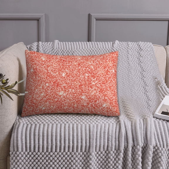 Queen Size Pillows Cases Standard Size 20x26 In - Orange Lightning glitter Print Soft Comfort Envelope Closure Pillowcases Standard