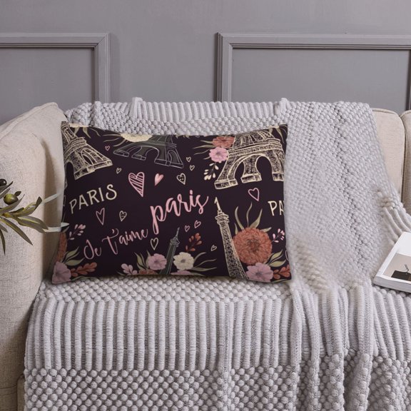 Queen Size Pillows Cases Standard Size 20x26 In - Romantic Paris Soft Comfort Envelope Closure Pillowcases Standard