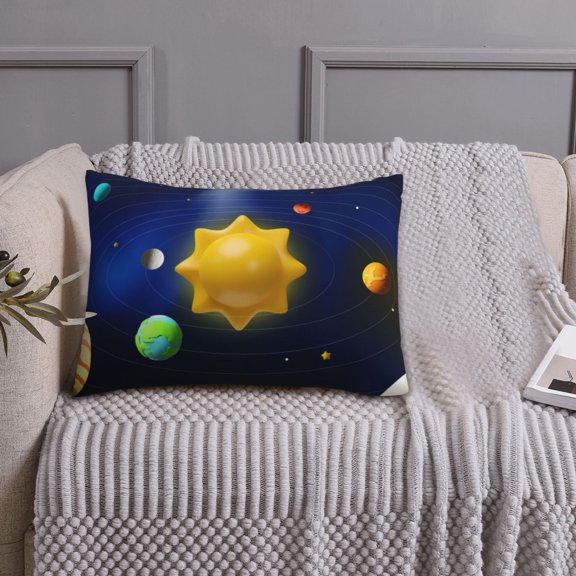 Queen Size Pillows Cases Standard Size 20x26 In - Solar System Soft Comfort Envelope Closure Pillowcases Standard