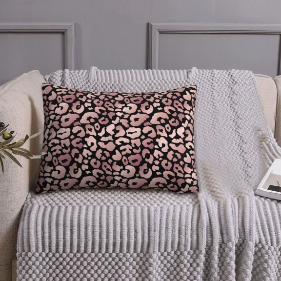 Queen Size Pillows Cases Standard Size 20x26 In - Trendy rose gold leopard Soft Comfort Envelope Closure Pillowcases Standard