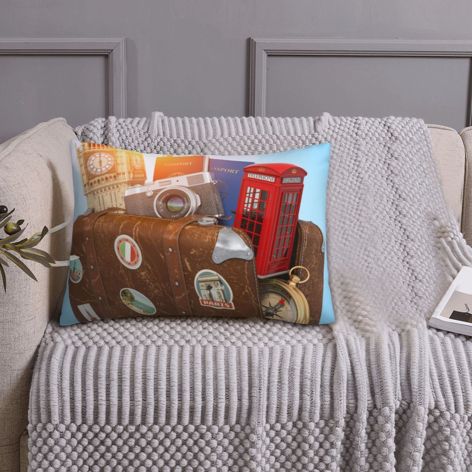 Queen Size Pillows Cases Standard Size 20x26 In Trip to London Soft