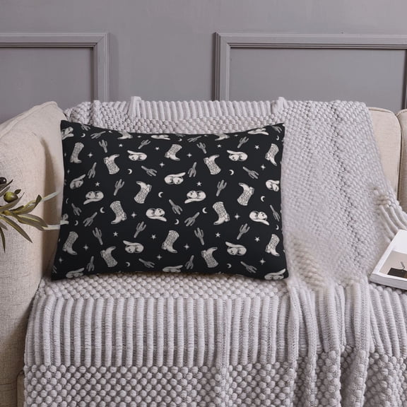 Queen Size Pillows Cases Standard Size 20x26 In - Western Cowboy Boho Cactus boots Soft Comfort Envelope Closure Pillowcases Standard