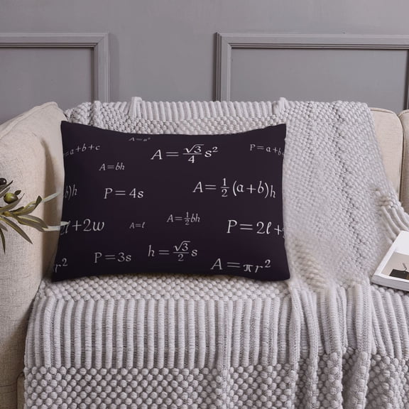 Queen Size Pillows Cases Standard Size 20x26 In - black Math Print funny Soft Comfort Envelope Closure Pillowcases Standard