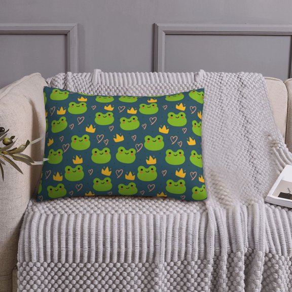 Queen Size Pillows Cases Standard Size 20x26 In - cartoon frog heart cute Soft Comfort Envelope Closure Pillowcases Standard