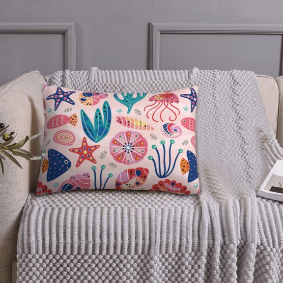 Queen Size Pillows Cases Standard Size 20x26 In - pink shell Soft Comfort Envelope Closure Pillowcases Standard