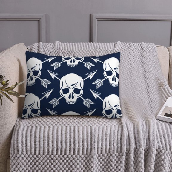 Queen Size Pillows Cases Standard Size 20x26 In - white arrow Skull Soft Comfort Envelope Closure Pillowcases Standard