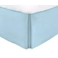 thumbnail image 1 of Queen Size Pleated Bed Skirt (60" x 80") with 22" Ideal Drop, Wrinkle Free & Soft 100% Microfiber Polyester, Stylish Pleated Bed Valances - Light Blue Solid., 1 of 5