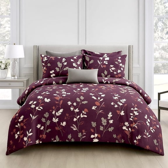 Queen Size Printed Double Bedsheet With 2 Pillow Covers For Home | 90 X 100 Inches, Wine - Beautiful Bedsheet Set | Perfect For Gifting Wedding, Anniversary