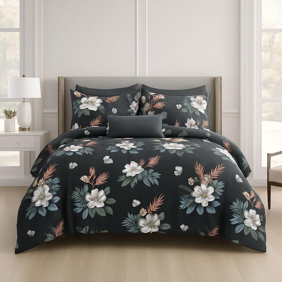 Queen Size Printed Double Bedsheet With Two Pillow Covers For Home | 90 X 100 Inches, Black - Beautiful Bedsheet Set | Perfect For Gifting Wedding, Anniversary