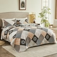 thumbnail image 1 of Queen Size Quilt Set, 3-Piece Soft Warm Lightweight For All Season Quilt Bedspread Machine Washable Bedding Set with 2-Piece Pillow Shams, 90x90 inch, 1 of 7