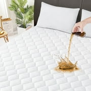Queen Size Quilted Fitted Mattress Pad 100 Waterproof Breathable Mattress Protector Ultra Soft Alternative Filling Mattr