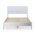thumbnail image 1 of Queen Size Rustic White Mid Century Slatted Platform Bed, 1 of 4