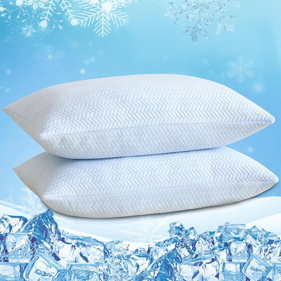 Queen Size Set of 2 Adjustable Shredded Memory Foam Cooling Pillows 20"X30"