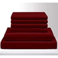 thumbnail image 1 of Queen Size Sheet Set - 6 Piece Set - Extra - Deep Pockets - 100% Egyptian Cotton Burgundy Solid Bed Sheets - Queens Sheets - 6 PC, 1 of 12