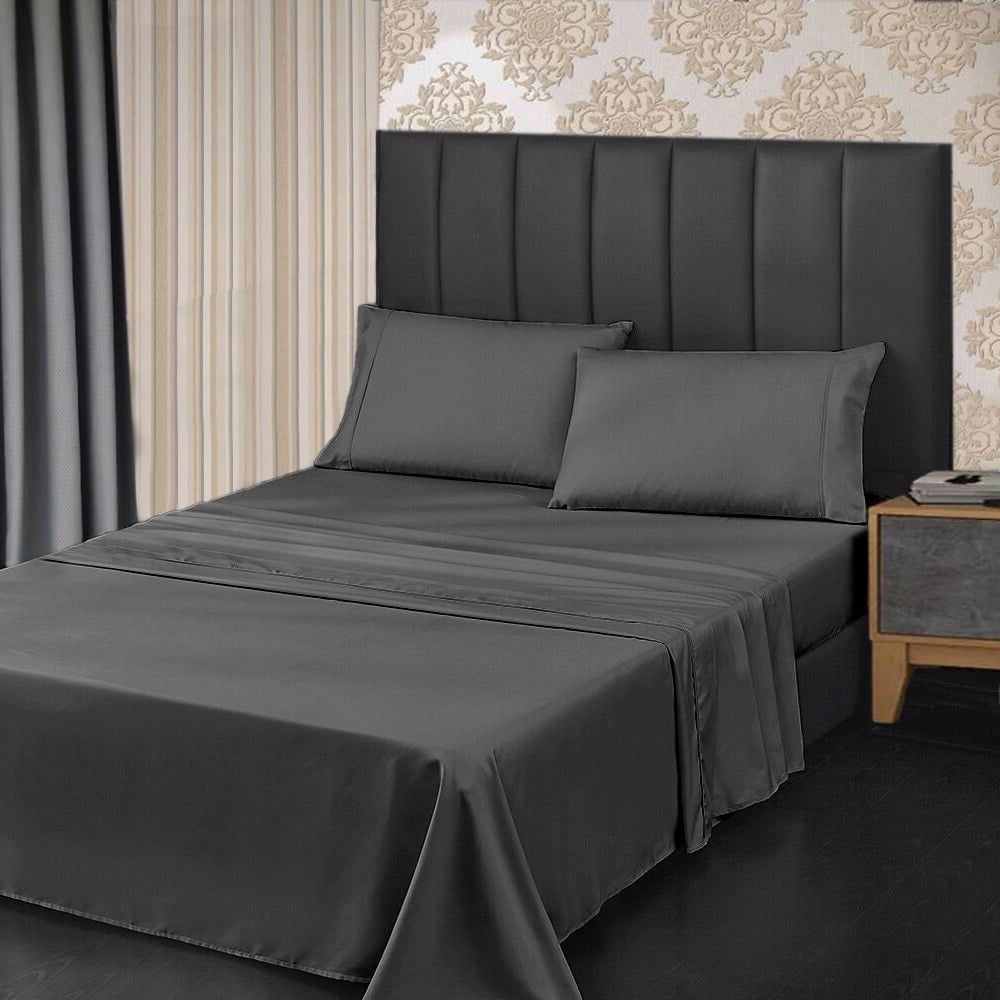 Queen Size Sheet Set, Luxury Bed Sheets, Extra Soft, Deep Pockets, Easy  Fit, Breathable and Cooling Sheets, Wrinkle Free Black