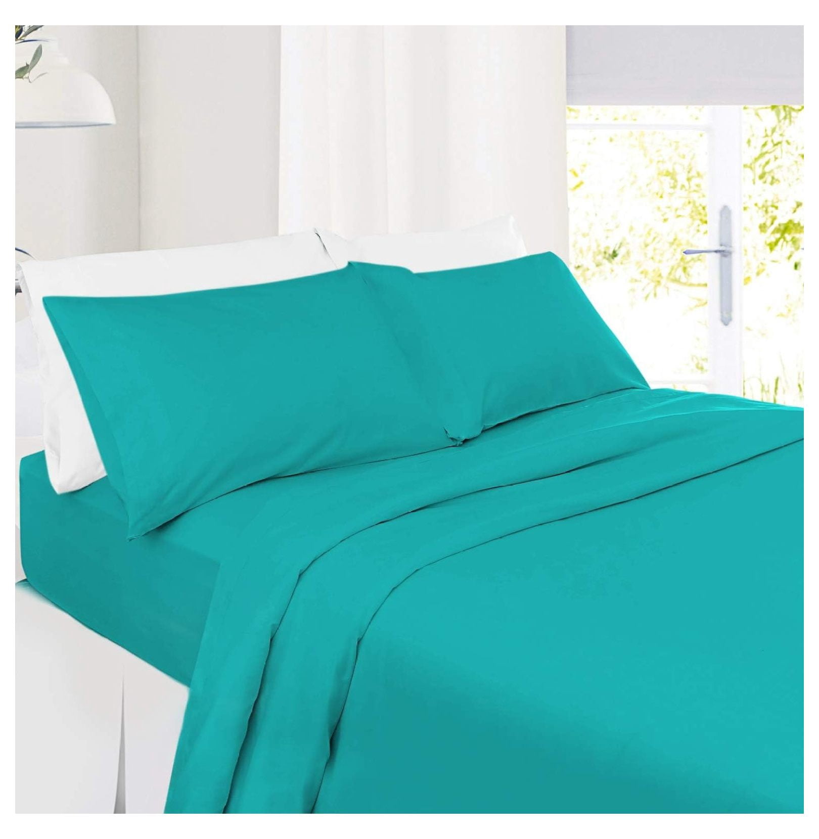 Teal Double Bed Fitted Sheet main image 1