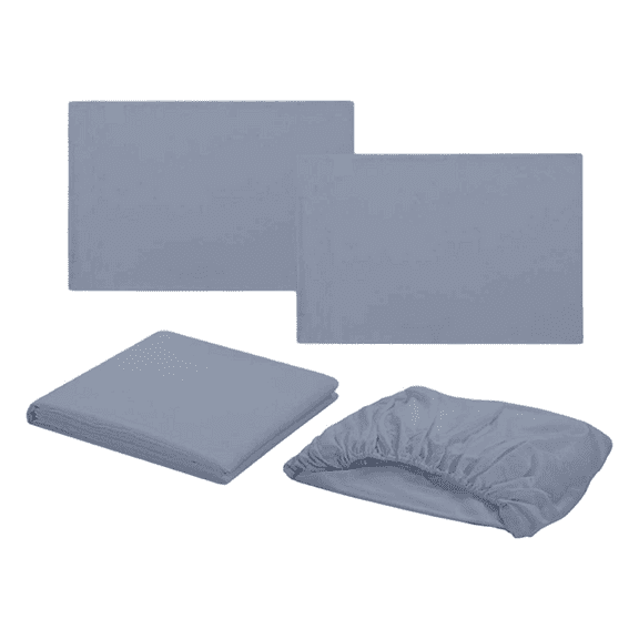 Queen Size Sheets - 400 Thread Count 4 Pc Queen Sheets, Long Staple Cotton Queen Bed Sheets, Breathable Queen Sheet Sets, Hotel Sheets for Queen Size Bed 15" Deep Pocket Queen Sheets (Blue Purple)