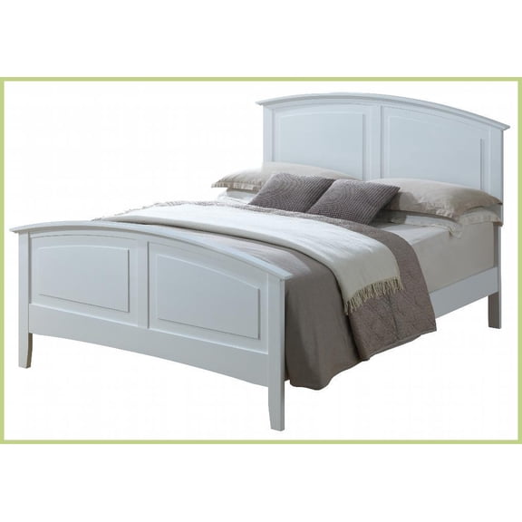 Queen Size Sturdy Bed Frame - Quick Assembly White Finish for Modern & Classic Bedrooms