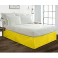 thumbnail image 1 of Queen Size Tailored Drop Pleated Solid Bed Skirt with Adjustable Elastic Belt Microfiber Fabric Fade & Wrinkle Resistant Bed Frame Cover Easy to Fit & Care (18 Inch Drop, Yellow), 1 of 4