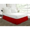 thumbnail image 1 of Queen Size Tailored Drop Ruffled Solid Bed Skirt with Adjustable Elastic Belt Microfiber Fabric Fade & Wrinkle Resistant Bed Frame Cover Easy to Fit & Care (10 Inch Drop, Blood Red), 1 of 4