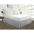 thumbnail image 1 of Queen Size Tailored Drop Ruffled Solid Bed Skirt with Adjustable Elastic Belt Microfiber Fabric Fade & Wrinkle Resistant Bed Frame Cover Easy to Fit & Care (26 Inch Drop, Light Grey), 1 of 4