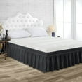 thumbnail image 1 of Queen Size Tailored Drop Wrap Around Solid Bed Skirt with Adjustable Elastic Belt Microfiber Fabric Fade & Wrinkle Resistant Bed Frame Cover Easy to Fit & Care (15 Inch Drop, Dark Gray), 1 of 4