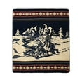 thumbnail image 1 of Queen Size Ultra Soft Young Sledders Handmade Woven Blanket, 1 of 2