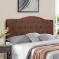 thumbnail image 1 of Cassandra Queen Headboard – Adjustable 12-Position Button Tufted Linen Headboard, 1 of 5