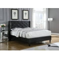 thumbnail image 1 of Queen Size Upholstered Leather Platform Bed Frame - Black - Oliver & Smith, 1 of 3