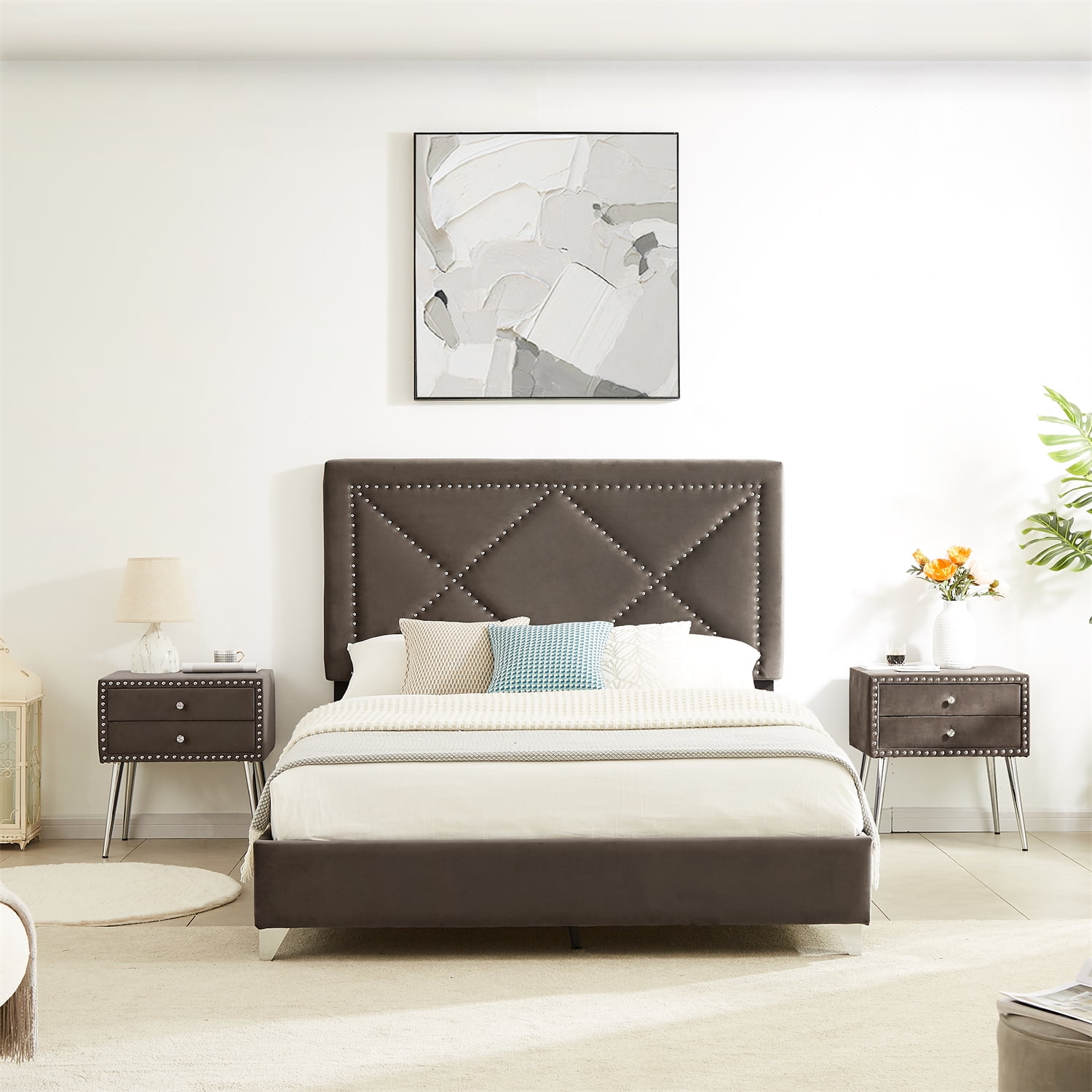 Platform bed center online slat support leg