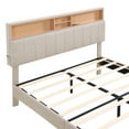 thumbnail image 1 of Queen Size Upholstered Platform Bed Beige, 1 of 5