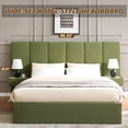 thumbnail image 1 of Queen Size Upholstered Platform Bed Frame with Lift up Storage, Velvet Headboard & Built-in Nightstands, No Box Spring Needed, Green, 1 of 11