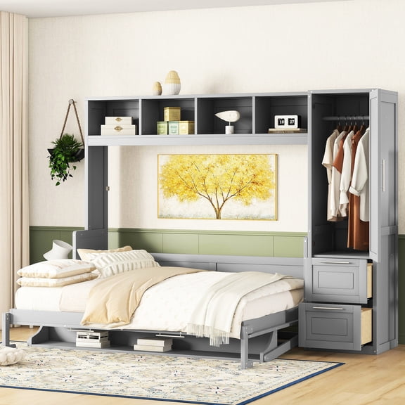 Queen Size Wall Bed with Customizable Storage / Tailor Layout to Suit Your Needs