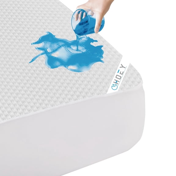 Queen Size Waterproof Mattress Pad Protector, Noiseless Mattress Pad up to 21 inches Deep Pocket, Soft Breathable Bed Mattress Cover Washable for Home, Bedroom, Hotel