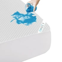 Queen Size Waterproof Mattress Pad Protector, Noiseless Mattress Pad up to 21 inches Deep Pocket, Soft Breathable Bed Mattress Cover Washable for Home, Bedroom, Hotel