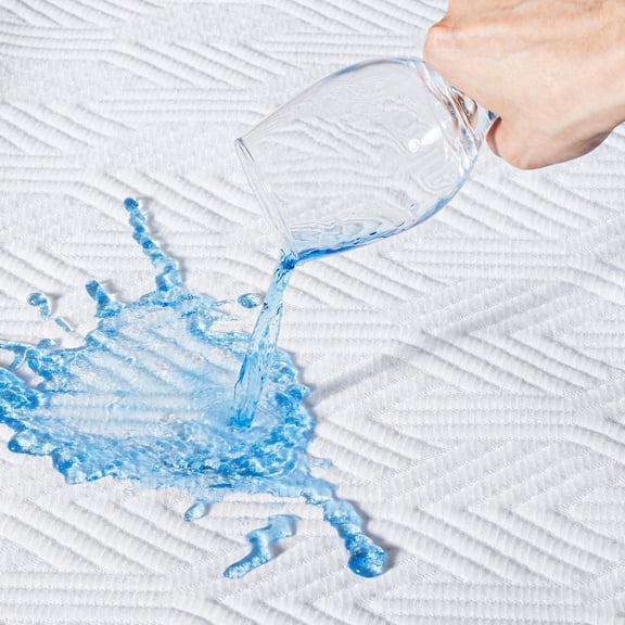 Queen Size Waterproof Mattress Protector Viscose Made from Bamboo Cooling Mattress Pad Cover Breathable Soft 3D Air Fabric Noiseless Washable Fitted Sheet with Deep Pocket Up to 21"