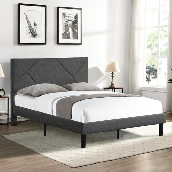 Queen Size - Wood Slat Support, Easy to Put Together - Bedroom - Practical Bed Solution