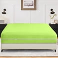 thumbnail image 1 of Queen Size Zippered Closure Fitted Sheet (60" x 80"), 1-Piece Bottom Sheet, 800 Thread Count 100% Egyptian Cotton, Fits Up to 24" Deep Mattress, Color Parrot Green Solid, 1 of 6
