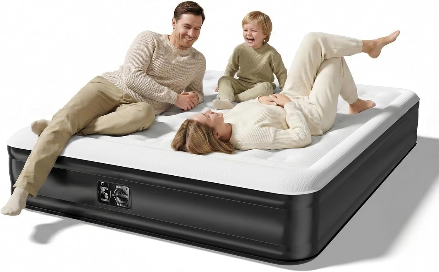 Queen Size self Inflating Blow up air Mattress with Built in Pump Inflatable Camping for Tents inflated Raised airbed