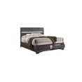 thumbnail image 1 of Queen Sized Gray and Silver Wood Bedframe with 2 Drawer Storage, 1 of 2