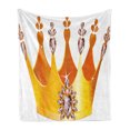 thumbnail image 1 of Queen Soft Flannel Fleece Throw Blanket, Tiara Cartoon Style Princess Accessory Hearts Floral Details Fairytale Character, Cozy Plush for Indoor and Outdoor Use, 70" x 90", Multicolor, by Ambesonne, 1 of 5