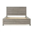 thumbnail image 1 of Queen Solid Wooden Platform Bed Frame with Headboard in Grey Wood Finish, 1 of 5