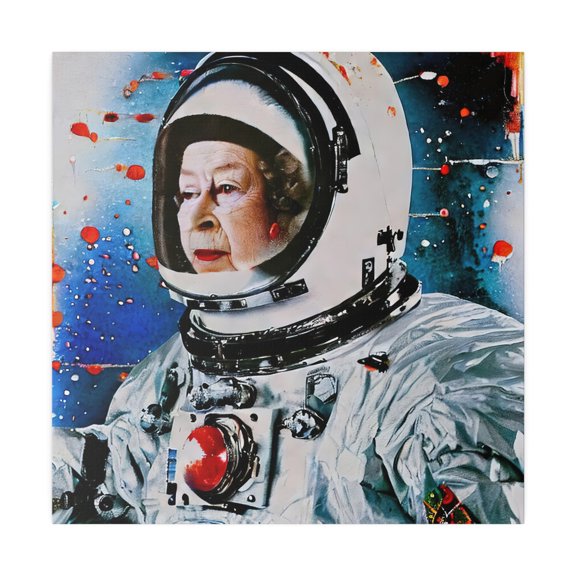 Queen Spacesuit Canvas Wall Art - Pop Art by Stephen Chambers