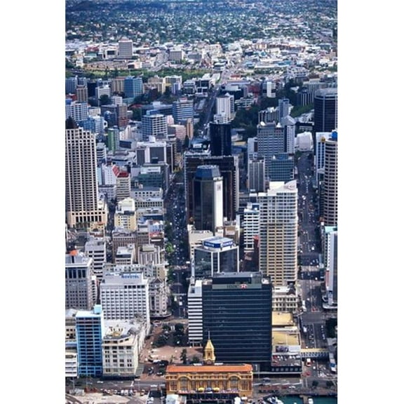Queen Street & Auckland Central Business District New Zealand Poster Print by David Wall - 25 x 36 in.