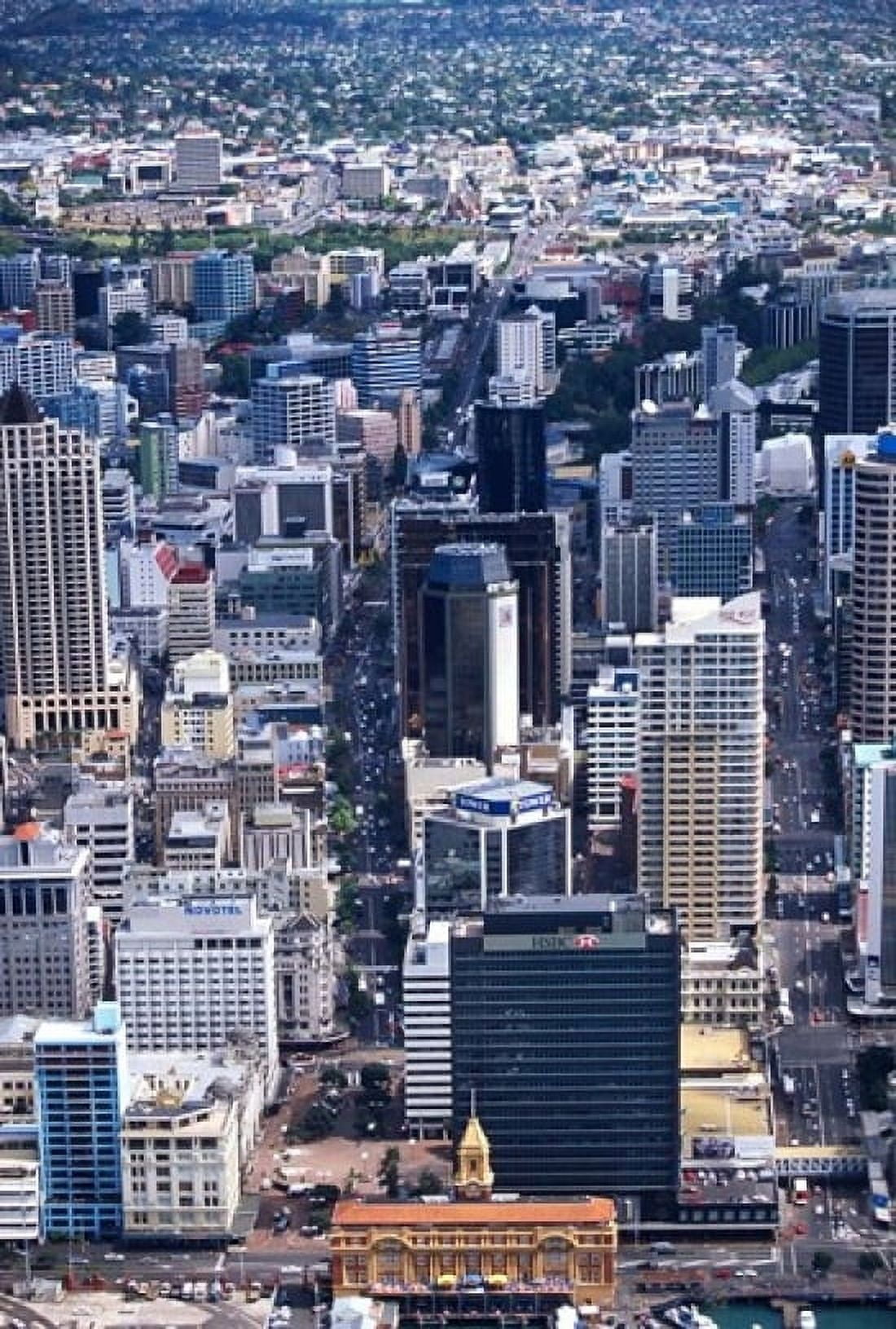 Queen Street and Auckland Central Business District New Zealand Canvas Art - David Wall DanitaDelimont (18 x 24)