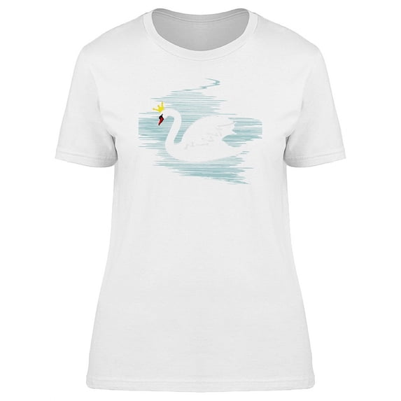 Queen Swan Doodle T-Shirt Women -Image by Shutterstock, Female Large
