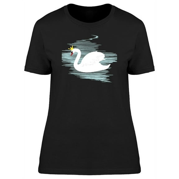 Queen Swan Doodle T-Shirt Women -Image by Shutterstock, Female Medium