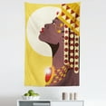 thumbnail image 1 of Queen Tapestry, Abstract Design Woman Cartoon with Sun in Background, Fabric Wall Hanging Decor for Bedroom Living Room Dorm, 5 Sizes, Dark Mauve Burgundy, by Ambesonne, 1 of 1