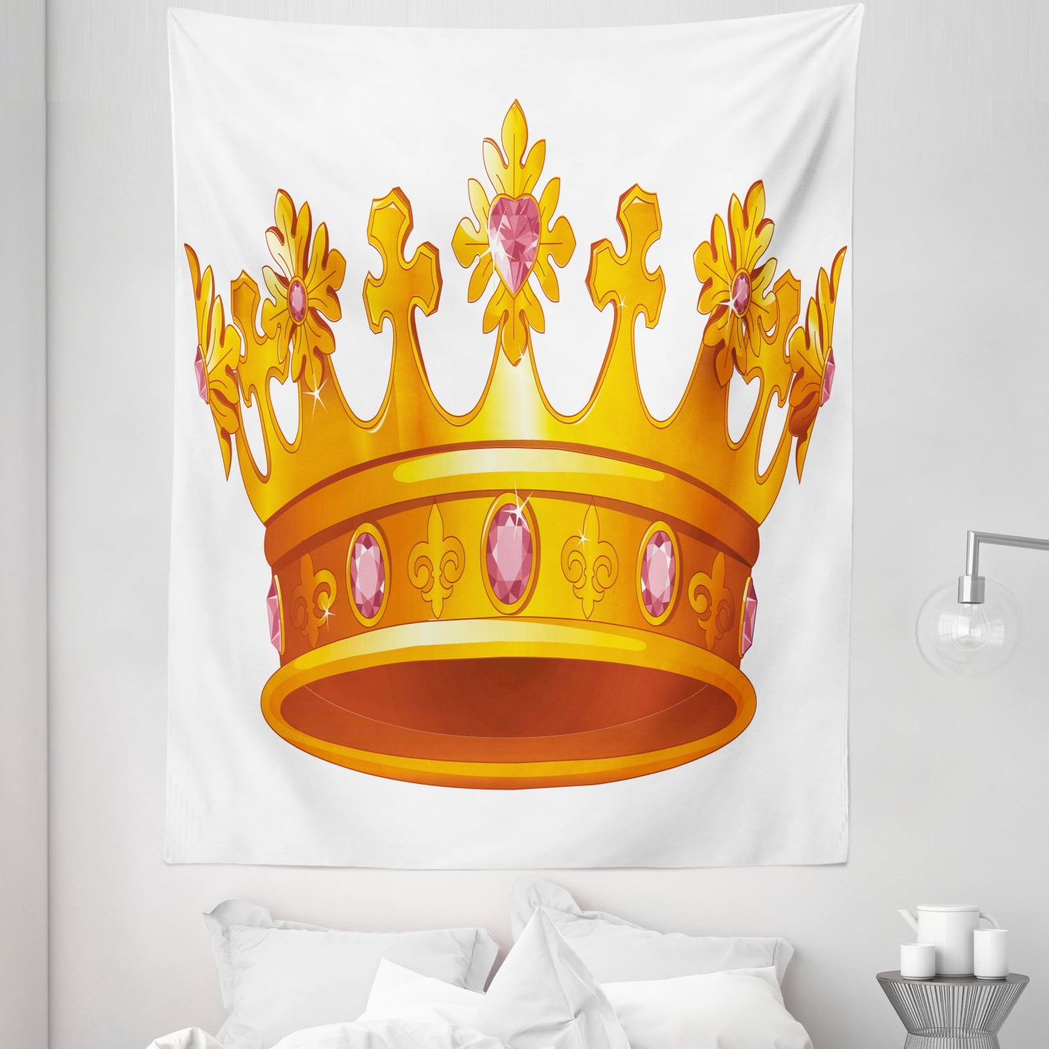 Queen Tapestry, Crown with Pale Pink Gemstone Antique Tiara Nobility ...