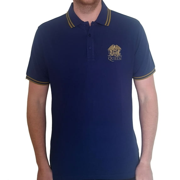 Queen Unisex Polo Shirt Crest Logo (Large)